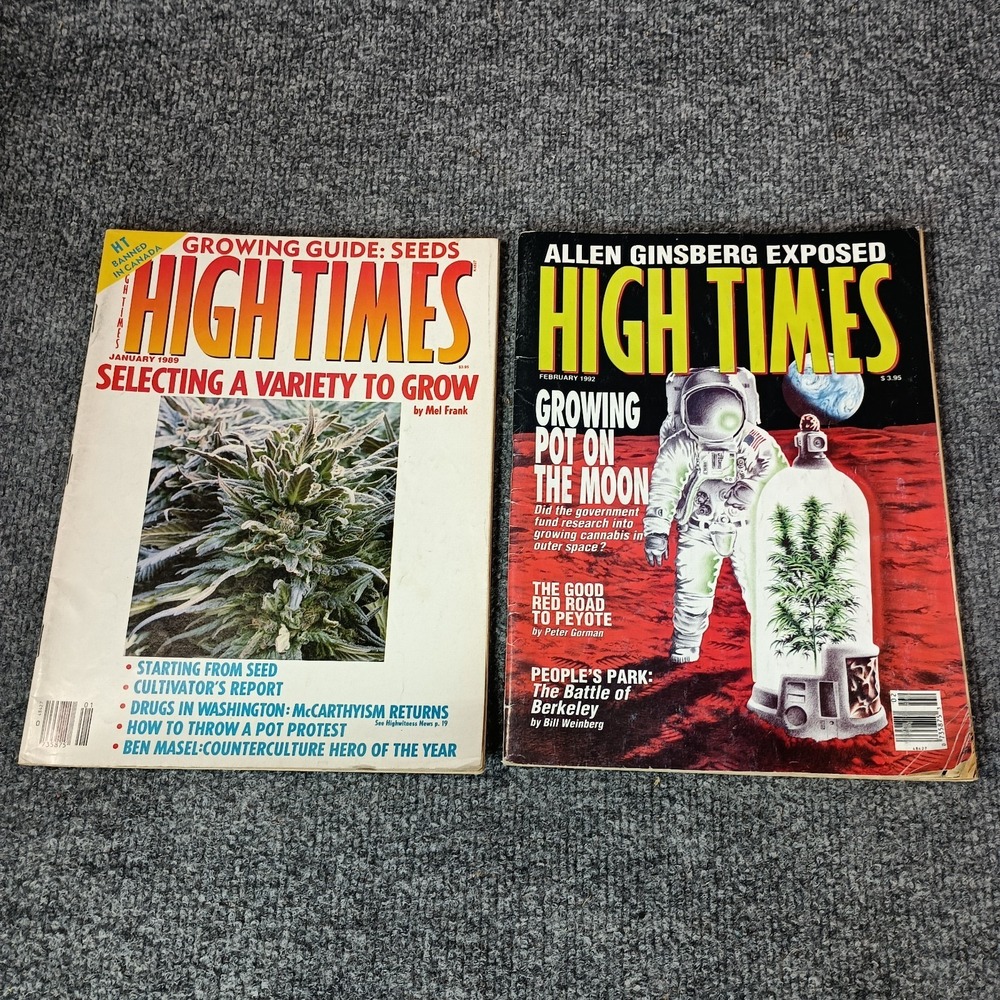 High Times Magazine January 1989 and February 1992 Allen Ginsberg Phish 198